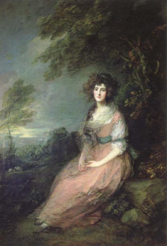 Thomas Gainsborough mrs.richard brinsley sheridan Spain oil painting art